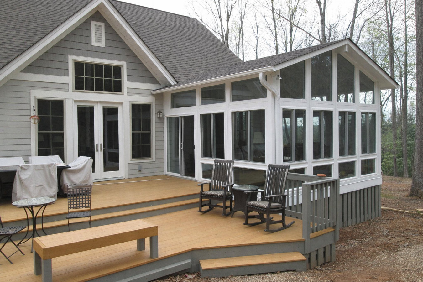Patio-to-sunroom conversion